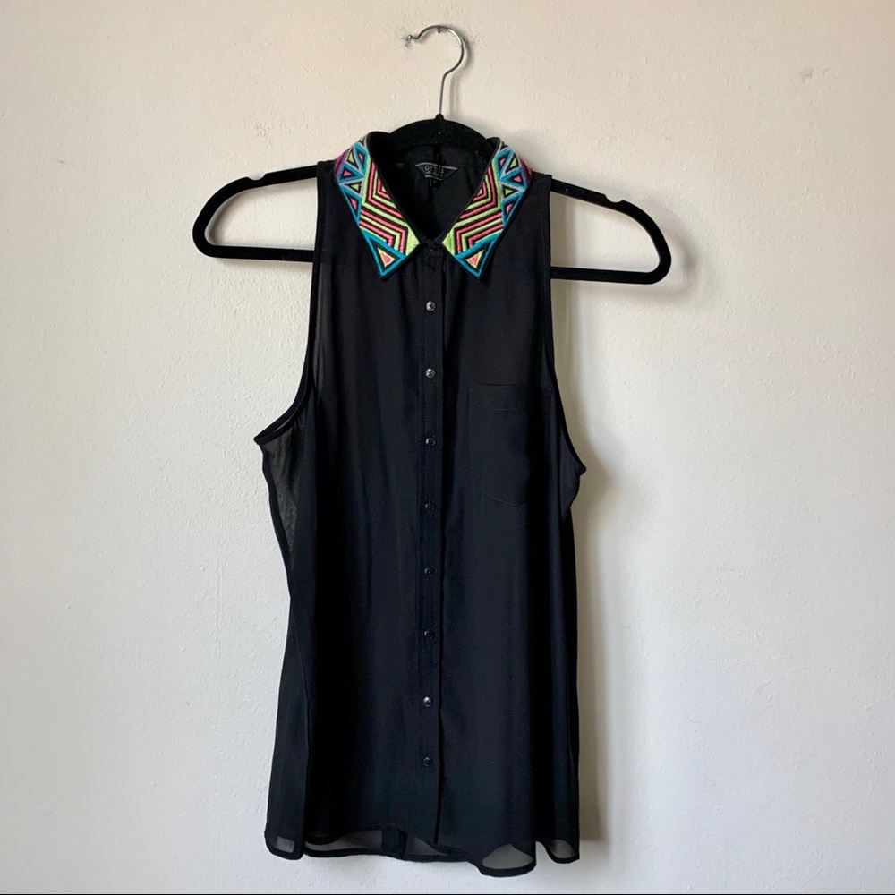 EUC Guess Sleeveless, Open-Back Blouse